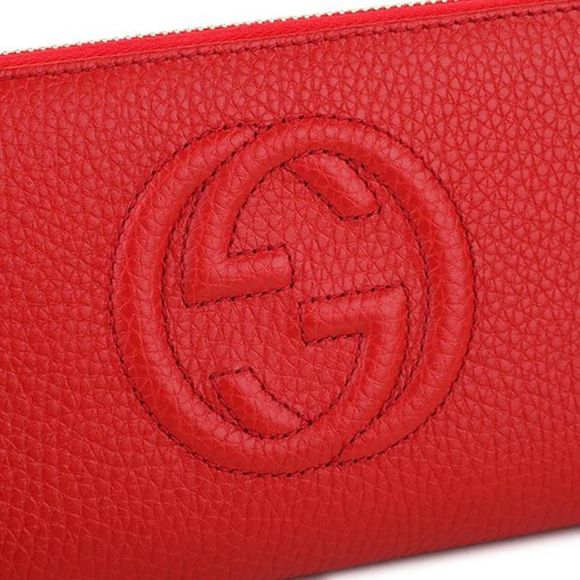 Gucci Long Wallet Round Zipper Red - Picture 8 of 9